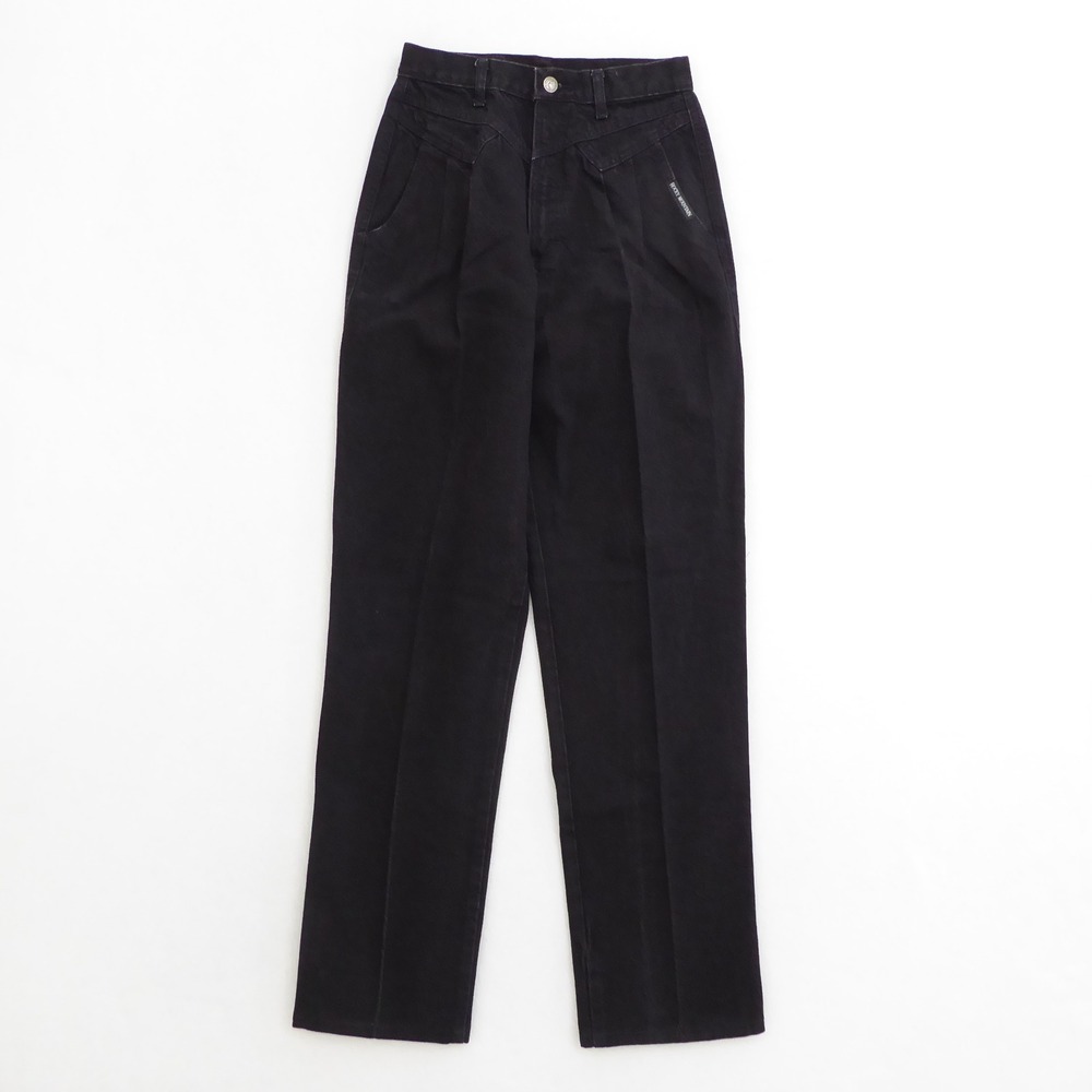 Rocky Mountain Clothing Co Black Denim Jeans High Waisted Pleated Size 7 28x32